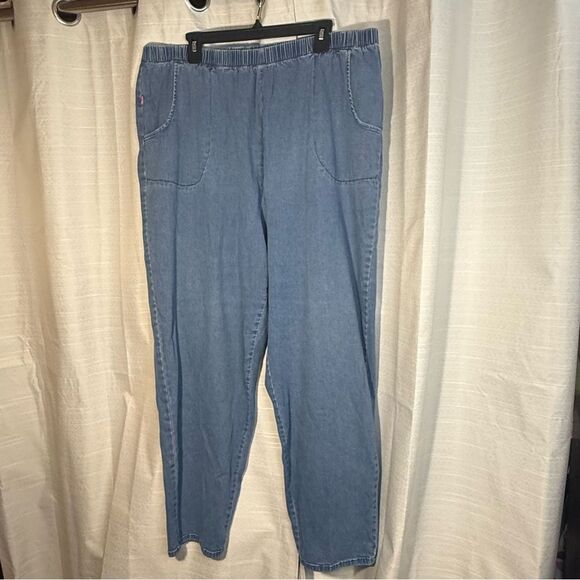 Woman Within Light Blue Denim with elastic waistband size 18/20 - Picture 1 of 6